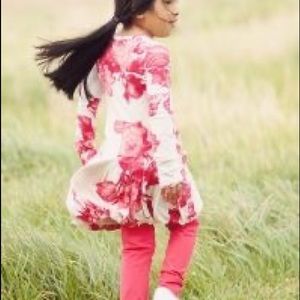 $150 Jottum 4 4T 5/6 Knit Bubble Dress Easter Red Stretch Jersey Fit & Flare